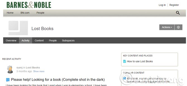 Trang Barnes and Noble Lost Books