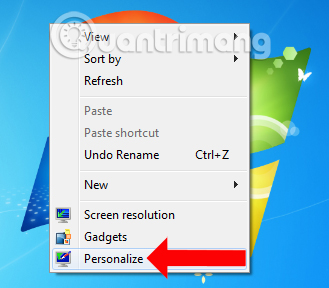 Nhấn chọn Personalize