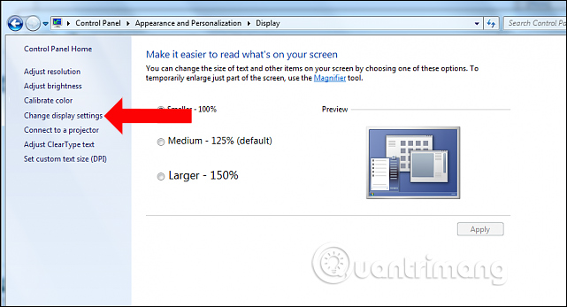 Cài đặt màn hình thiết bị