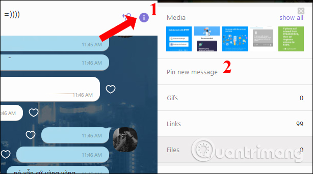 Ghim tin nhắn mới