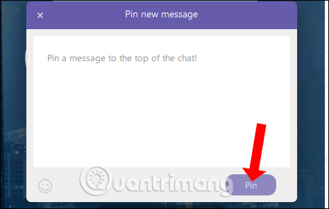 Nhập tin nhắn muốn ghim
