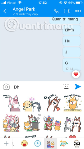 Chọn sticker Tết