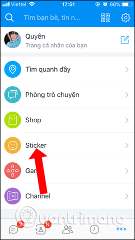 Mục sticker Zalo