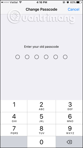 Mật khẩu cũ iPhone
