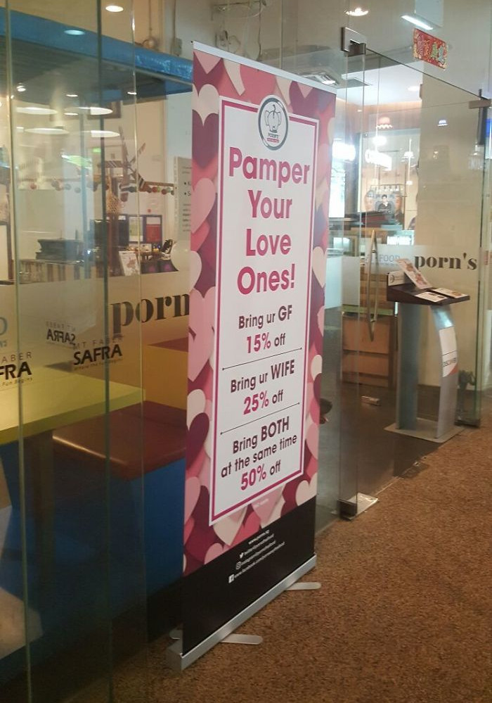 Đưa cả vợ và bạn gái đến một nhà hàng vào ngày Valentine? Ý tưởng tốt!