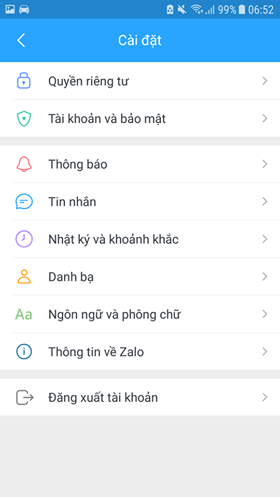 Vào mục tin nhắn 