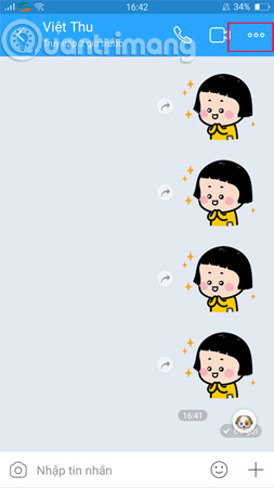 Chọn biểu tượng ba chấm.