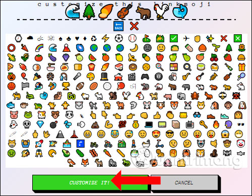 Chọn emoji cho URL