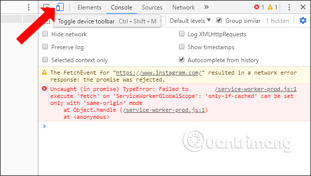 Chuyển Instagram về giao diện điện thoại