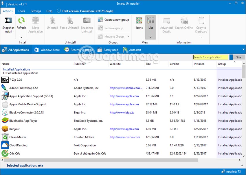 Phân loại phần mềm cài đặt 