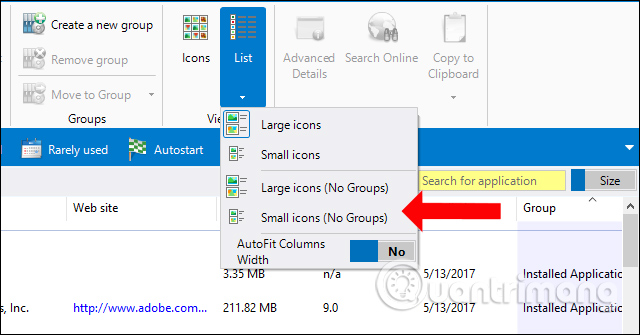 Sắp xếp lại phần mềm