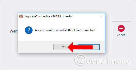 Đồng ý xóa phần mềm