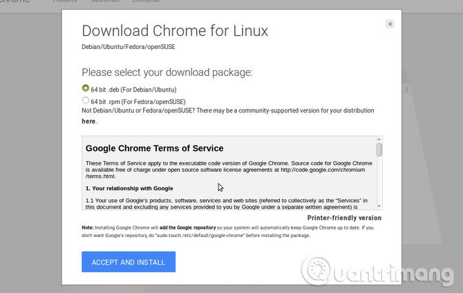 Tải Chrome cho Linux 