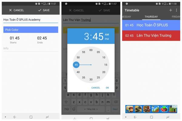  Quản lí thời khóa biểu với Class Timetable