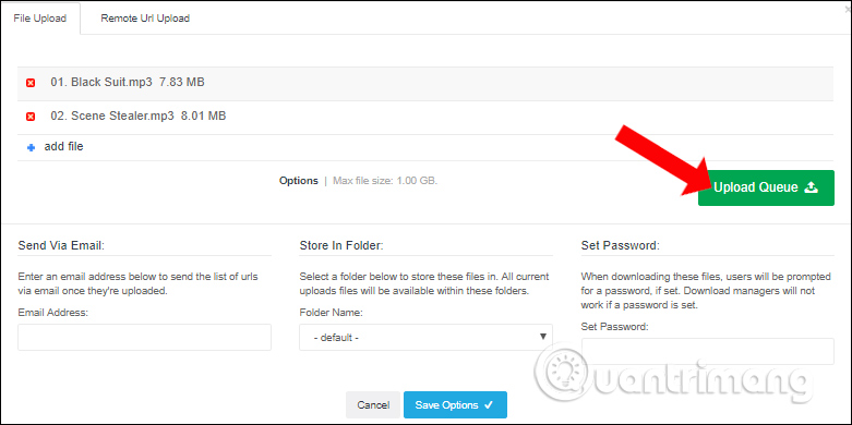 Thêm tùy chọn file tải 