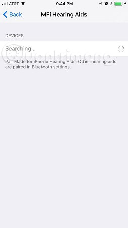 iPhone tìm các thiết bị trợ thính sẵn có