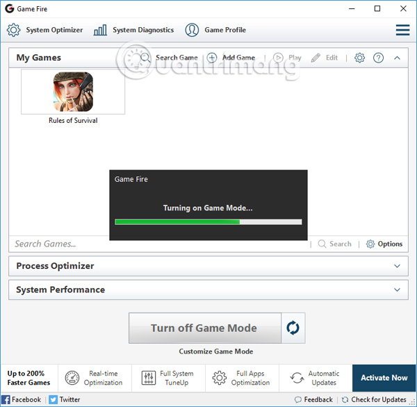 Bật chế độ Game Mode