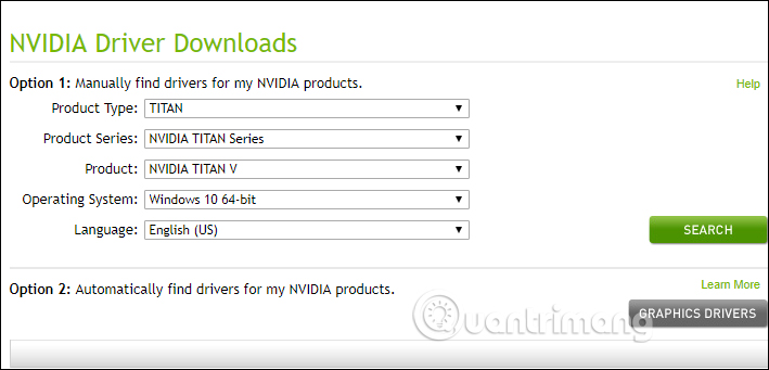 Nâng cấp driver màn hình
