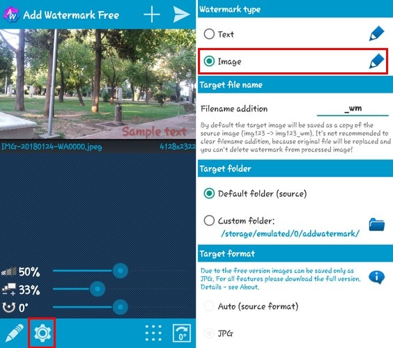 Đóng dấu ảnh bằng Add Watermark Free