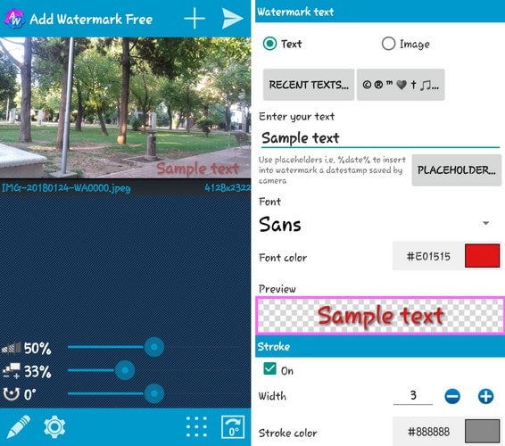 Giao diện Add Watermark Free