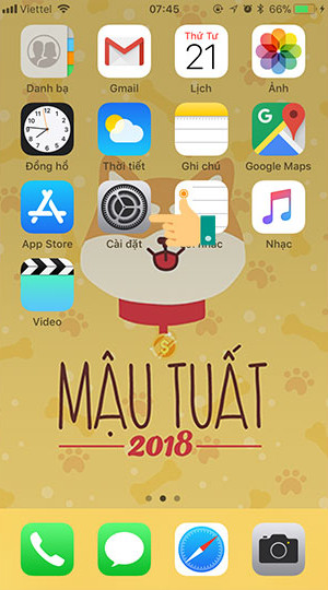 Vào cài đặt trên iPhone 