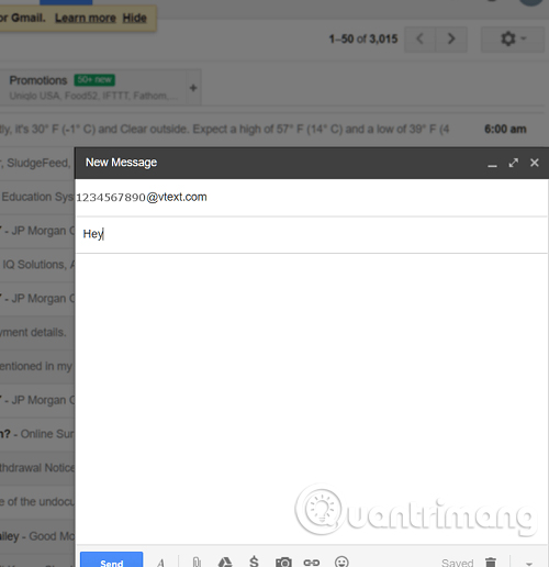 Gửi tin nhắn bằng email