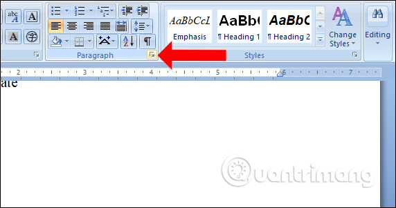 Thiết lập Paragraph
