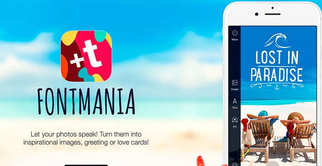 Fontmania là ứng dụng tạo chữ nghệ thuật trên ảnh