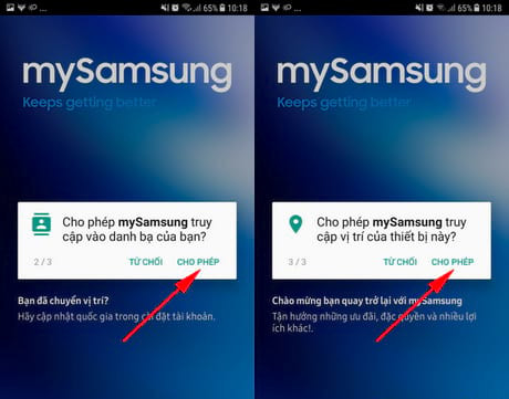Cấp quyền cho ứng dụng này 