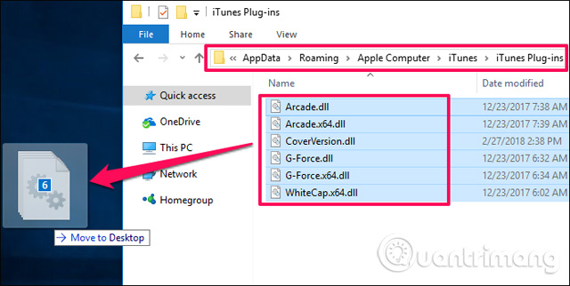 Sao chép các file plugin sang desktop