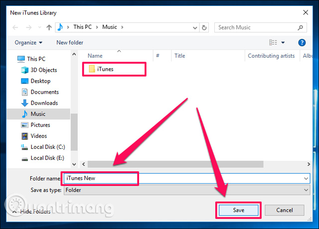 Tạo thư viện mới