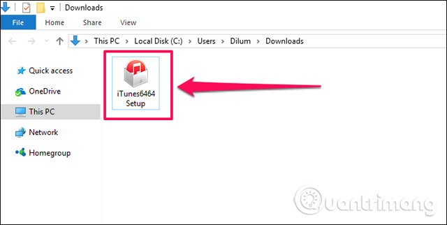Nháy đúp vào file để cài đặt