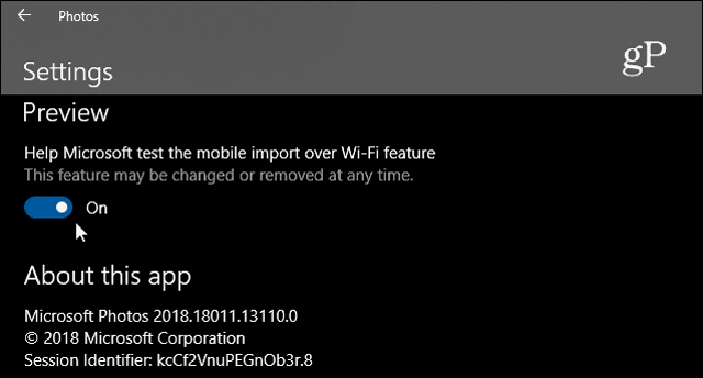 Bật tùy chọn nhập qua điện thoại bằng Wi-Fi