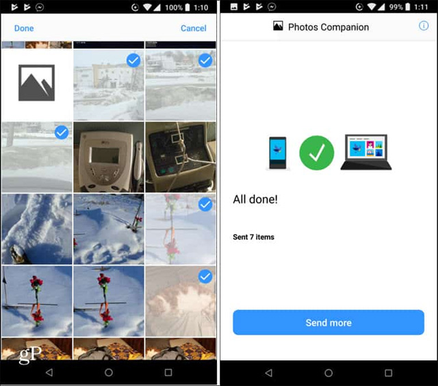 Thông báo quá trình chuyển hoàn tất