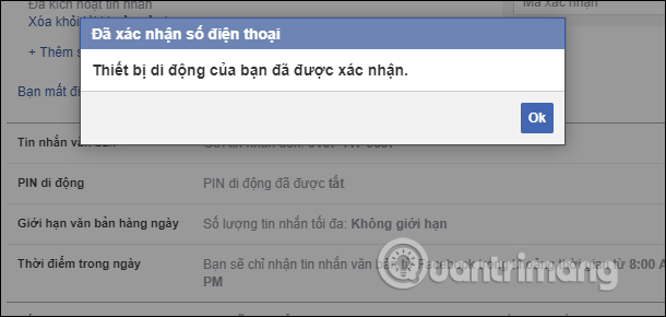 Thông báo nhập số