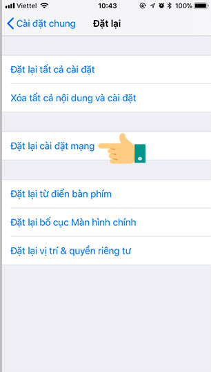 Đặt lại cài đặt mạng