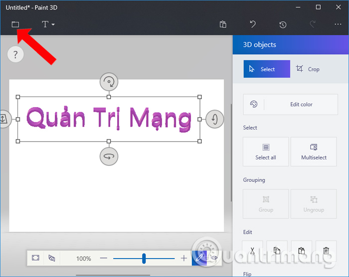 Vẽ hình 3D bằng Paint 3D