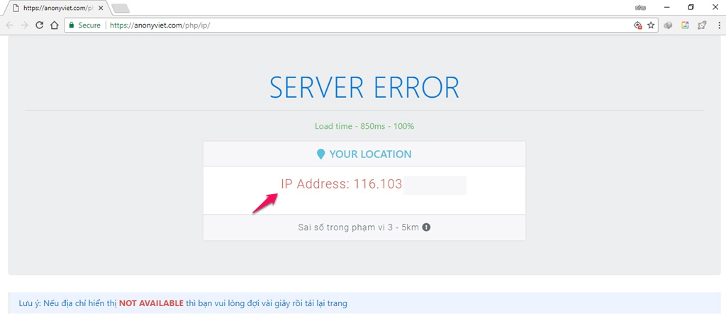 Tìm địa chỉ thông qua IP