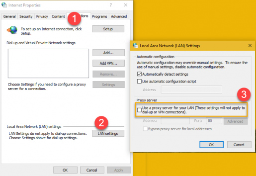 Kiểm tra thiết lập mạng LAN