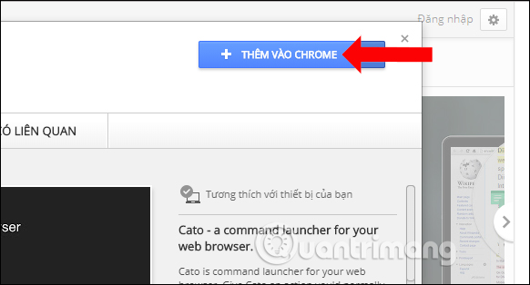 Cài đặt tiện ích Cato