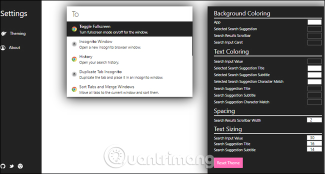Thiết lập tiện ích Cato