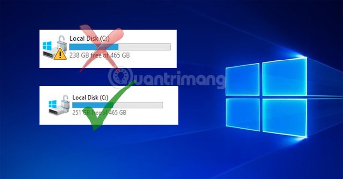 Sửa lỗi ổ đĩa C bị chấm than vàng trên Windows 10