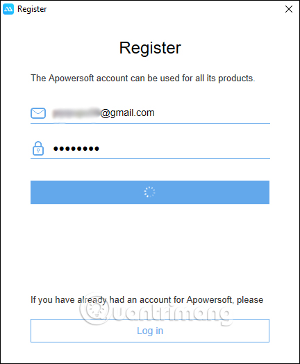 Thông tin đăng ký ApowerMirror