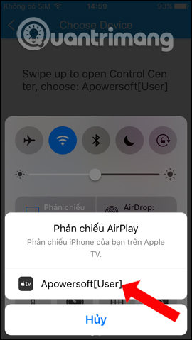 Chọn tên máy tính kết nối