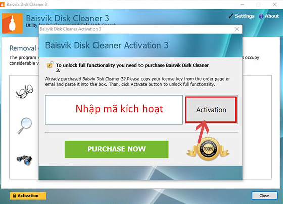 Nhập mã bản quyền