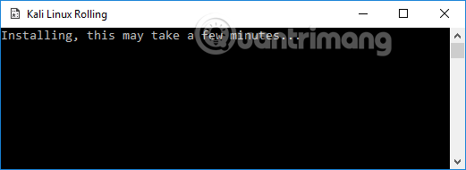 Kali Linux đang cài trên máy Windows 10