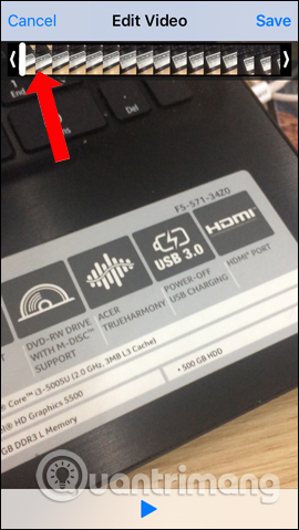 Chọn đoạn làm ảnh gif