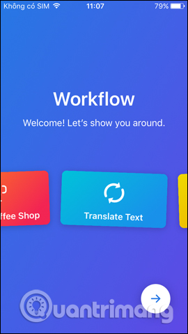 Giao diện Workflow