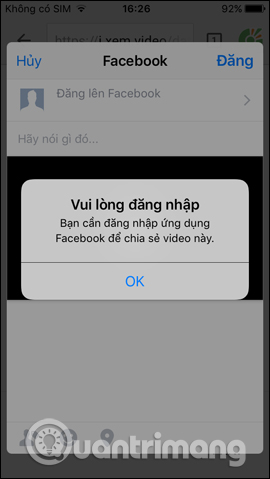 Chia sẻ video lên Facebook