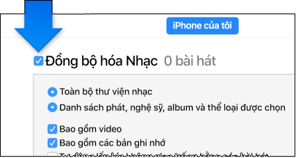 Đồng bộ toàn thư viện iPhone lên iTunes